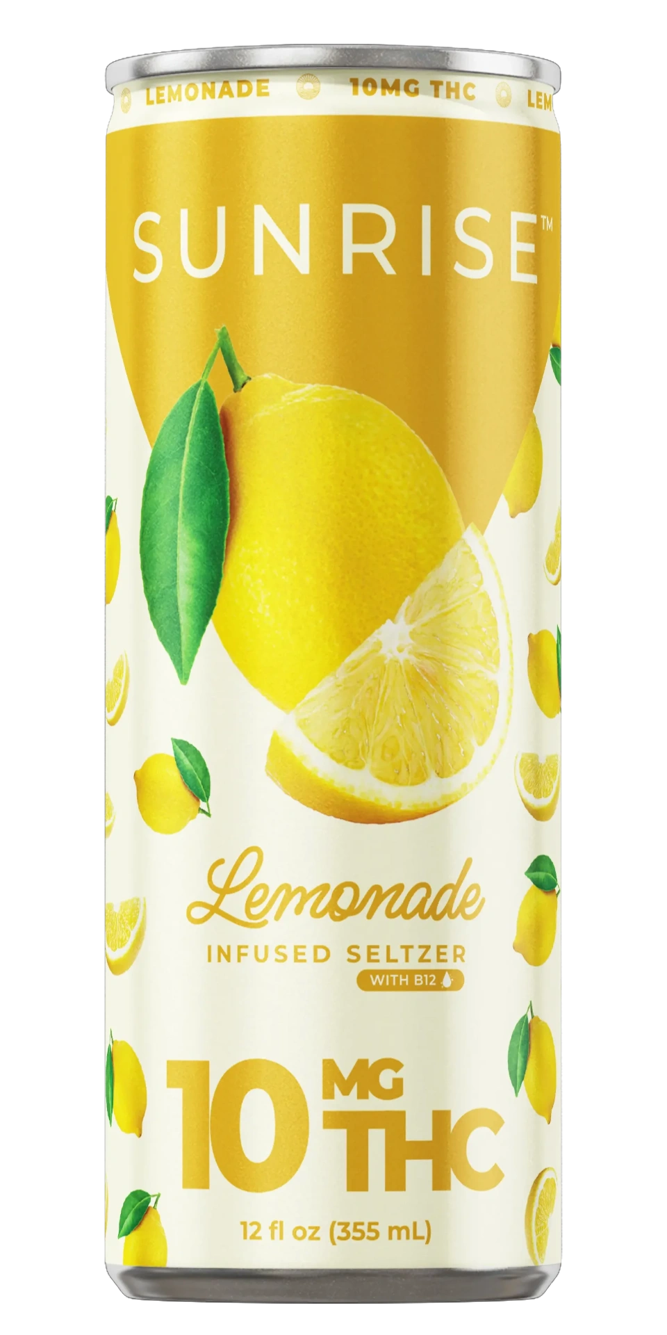 SUNRISE Lemonade 10mg hemp-infused THC seltzer can